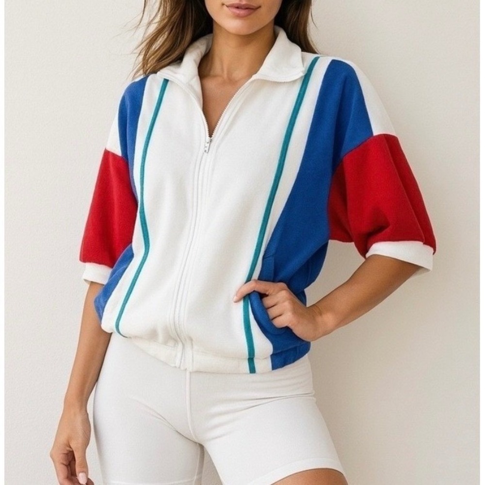 Vintage Top Colorblock Retro